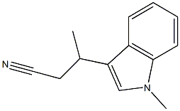 (3R)-(+)-3-(1-甲基-1H-吲哚-3-基)丁腈 结构式