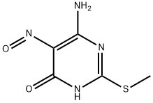 4-氨基-6-羟基-2-甲硫基-5-亚硝基嘧啶 结构式