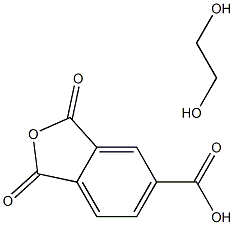 1,3-二氢-1,3-二氧基-5-异苯并呋喃羧酸和1,2-乙二醇的聚合物 结构式