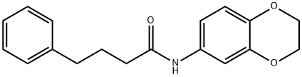 N-(2,3-dihydro-1,4-benzodioxin-6-yl)-4-phenylbutanamide 结构式