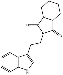 2-[2-(1H-indol-3-yl)ethyl]hexahydro-1H-isoindole-1,3(2H)-dione 结构式