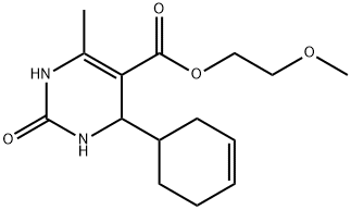 5-Pyrimidinecarboxylicacid,4-(3-cyclohexen-1-yl)-1,2,3,4-tetrahydro-6-methyl-2-oxo-,2-methoxyethylester(9CI) 结构式