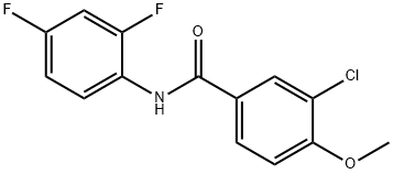 3-chloro-N-(2,4-difluorophenyl)-4-methoxybenzamide 结构式