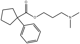 3-(Dimethylamino)propyl=1-phenylcyclopentane-1-carboxylate 结构式