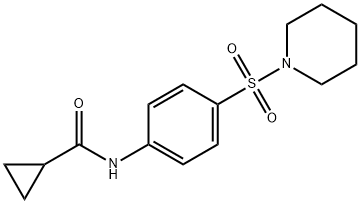 N-[4-(1-piperidinylsulfonyl)phenyl]cyclopropanecarboxamide 结构式