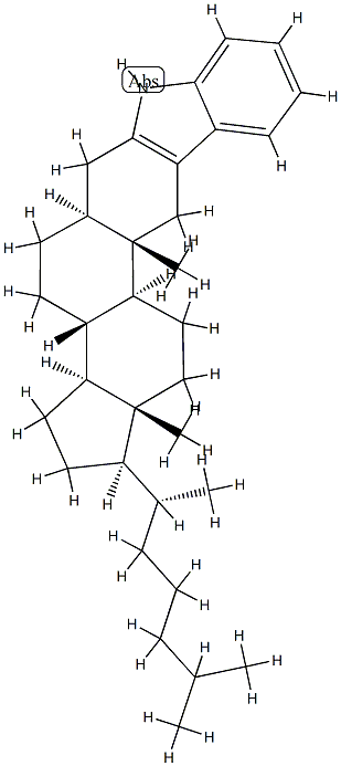1'H-5α-Cholestano[3,2-b]indole 结构式