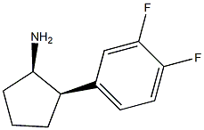 Cyclopentanamine, 2-(3,4-difluorophenyl)-, (1R,2R)-rel- (9CI) 结构式