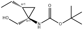 Carbamic acid, [(1R,2R)-2-ethyl-1-(hydroxymethyl)cyclopropyl]-, 1,1- 结构式