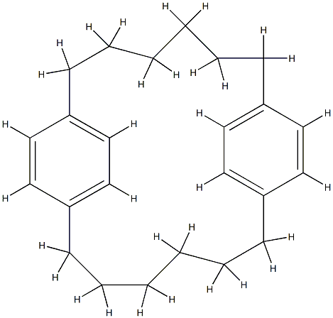 Tricyclo[16.2.2.28,11]tetracosa-8,10,18,20(1),21,23-hexaene 结构式