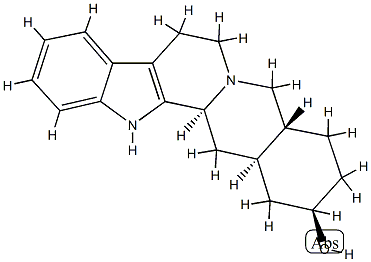 1,2,3,4,4aα,5,7,8,13,13bβ,14,14aβ-Dodecahydrobenzo[g]indolo[2,3-a]quinolizine-2α-ol 结构式