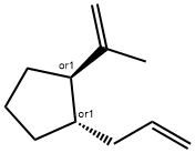 Cyclopentane, 1-(1-methylethenyl)-2-(2-propenyl)-, (1R,2S)-rel- (9CI) 结构式