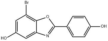 7-溴-2-(4-羟基苯基)苯并[D]恶唑-5-醇 结构式
