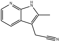 2-(2-甲基-1H-吡咯并[2,3-B]吡啶-3-基)乙腈 结构式