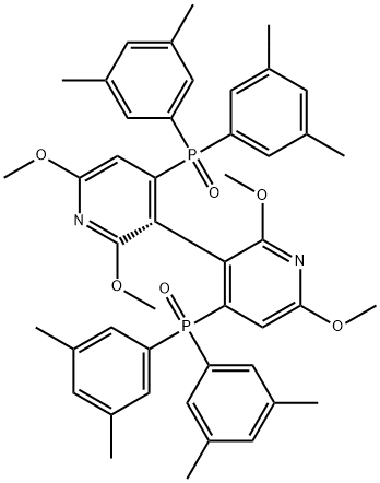 (R)-4,4'-双(二-3,5-二甲苯基磷酰基)-2,2',6,6'-四甲氧基-3,3'-联吡啶 结构式