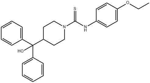 N-(4-Ethoxyphenyl)-4-(hydroxydiphenylmethyl)-1-piperidinecarbothioamide 结构式