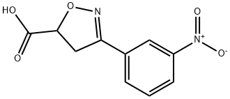 3-(3-nitrophenyl)-4,5-dihydro-1,2-oxazole-5-carboxylic acid 结构式