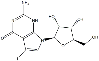 7-碘-7-去氮鸟苷 结构式