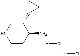 REL-(3R,4R)-3-环丙基哌啶-4-胺盐酸盐 结构式