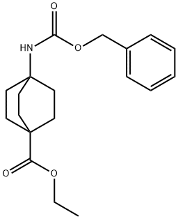 Ethyl4-(benzyloxycarbonylaMino)bicyclo[2.2.2]octane-1-carb-
-oxylate 结构式