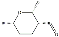 2H-Pyran-3-carboxaldehyde, tetrahydro-2,6-dimethyl-, (2R,3R,6S)-rel- (9CI) 结构式