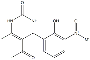 2(1H)-Pyrimidinone,5-acetyl-3,4-dihydro-4-(2-hydroxy-3-nitrophenyl)-6-methyl-(9CI) 结构式