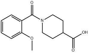 1-(2-methoxybenzoyl)piperidine-4-carboxylic acid 结构式