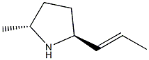Pyrrolidine, 2-methyl-5-(1E)-1-propenyl-, (2R,5S)-rel- (9CI) 结构式