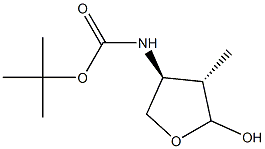 Carbamic acid, [(3S,4S)-tetrahydro-5-hydroxy-4-methyl-3-furanyl]-, 1,1- 结构式