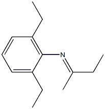 Benzenamine, 2,6-diethyl-N-(1-methylpropylidene)-, [N(E)]- (9CI) 结构式