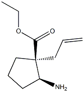 Cyclopentanecarboxylic acid, 2-amino-1-(2-propenyl)-, ethyl ester, (1R,2R)-rel- 结构式