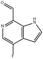 4-氟-1H-吡咯并[2,3-C]吡啶-7-甲醛 结构式