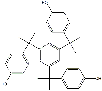 4,4',4'-(苯 -1,3,5-三(丙烷 -2,2-二基))三酚 结构式