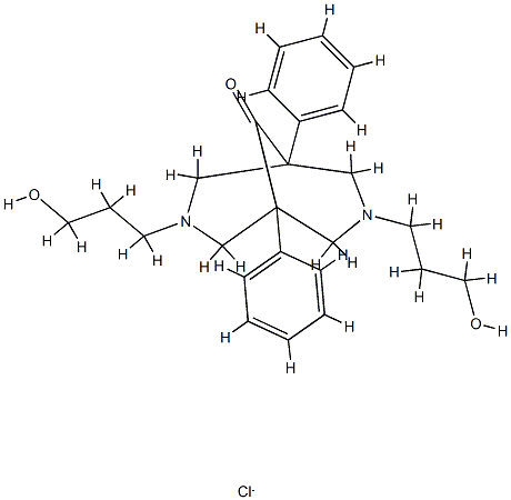 3,7-DIAZABICYCLO(3.3.1)NONAN-9-ONE, 3,7-BIS(3-HYDROXYPROPYL)-1,5-DIPHE NYL-, HYDR 结构式