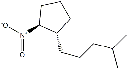 Cyclopentane, 1-(4-methylpentyl)-2-nitro-, (1R,2R)-rel-(+)- (9CI) 结构式