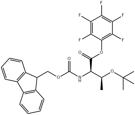 (9H-Fluoren-9-yl)MethOxy]Carbonyl D-Thr(tBu)-OPfp 结构式