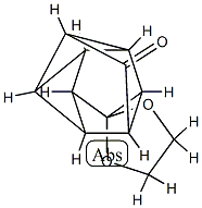 1'a,2',3'a,4',5'a,5'b-Hexahydrospiro[1,3-dioxolane-2,3'-[1,2,4]metheno[3H]cyclobuta[cd]pentalen]-5'(1'H)-one 结构式