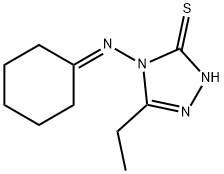 3H-1,2,4-Triazole-3-thione,4-(cyclohexylideneamino)-5-ethyl-2,4-dihydro-(9CI) 结构式
