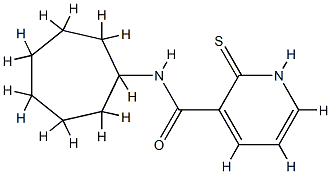 3-Pyridinecarboxamide,N-cycloheptyl-1,2-dihydro-2-thioxo-(9CI) 结构式