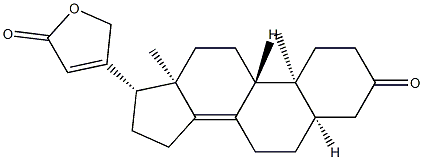 3-Oxo-5β-carda-8(14),20(22)-dienolide 结构式