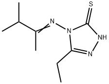 3H-1,2,4-Triazole-3-thione,4-[(1,2-dimethylpropylidene)amino]-5-ethyl-2,4-dihydro-(9CI) 结构式