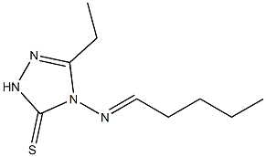 3H-1,2,4-Triazole-3-thione,5-ethyl-2,4-dihydro-4-(pentylideneamino)-(9CI) 结构式