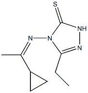 3H-1,2,4-Triazole-3-thione,4-[(1-cyclopropylethylidene)amino]-5-ethyl-2,4-dihydro-(9CI) 结构式