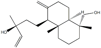 (1S,αS,4aα)-α-Ethenyldecahydro-5α-(hydroxymethyl)-α,5,8aβ-trimethyl-2-methylenenaphthalene-1β-(1-propanol) 结构式