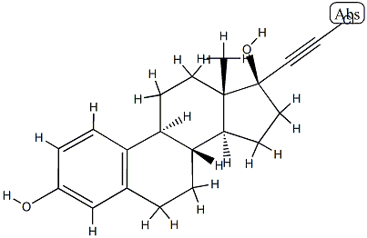 (8S,9S,13S,14S,17S)-17-(2-chloroethynyl)-13-methyl-7,8,9,11,12,14,15,1 6-octahydro-6H-cyclopenta[a]phenanthrene-3,17-diol 结构式