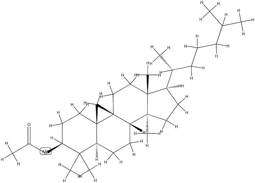 (9β)-9,19-Cyclolanostan-3β-ol acetate 结构式