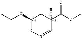4H-1,2-Oxazine-4-carboxylicacid,6-ethoxy-5,6-dihydro-4-methyl-,methylester,(4R,6R)-rel-(9CI) 结构式