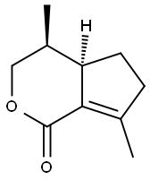 [4S,(-)]-4,4aα,5,6-Tetrahydro-4β,7-dimethylcyclopenta[c]pyran-1(3H)-one 结构式