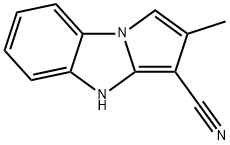 4H-Pyrrolo[1,2-a]benzimidazole-3-carbonitrile,2-methyl-(9CI) 结构式