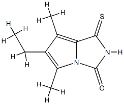 3H-Pyrrolo[1,2-c]imidazol-3-one,6-ethyl-1,2-dihydro-5,7-dimethyl-1-thioxo-(9CI) 结构式