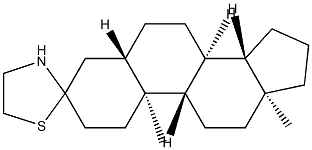 Spiro[5α-androstane-3,2'-thiazolidine] 结构式